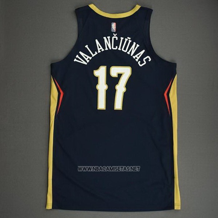 Camiseta New Orleans Pelicans Jonas Valanciunas NO 17 Icon Autentico Azul